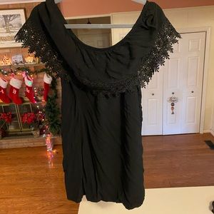 Black off the shoulder dress